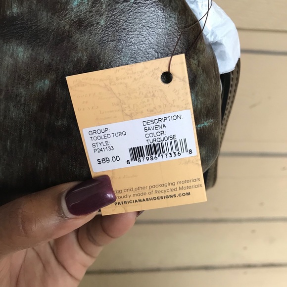 Patricia Nash Tooled Turquoise Wristlet - Picture 3 of 9